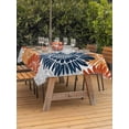 thumbnail image 3 of Outdoor Tablecloth with Umbrella Hole for Patio/Picnic/Party/Camping, Orange Red Sunflowers Waterproof Table Cloth Rectangle Table Cover Washable, Boho Retro Floral Rustic Blossom (52"x 70"), 3 of 8