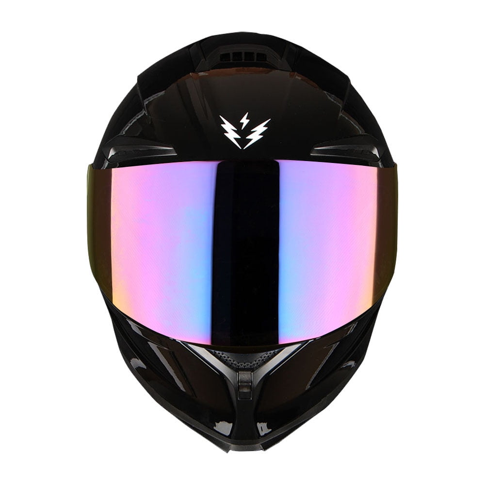 1Storm Motorcycle Full Face Helmet DOT Adults Street Bike Dual Visor Sun Inner Shield with One Extra Clear Shield: HJAH15 Tinted Glossy Black