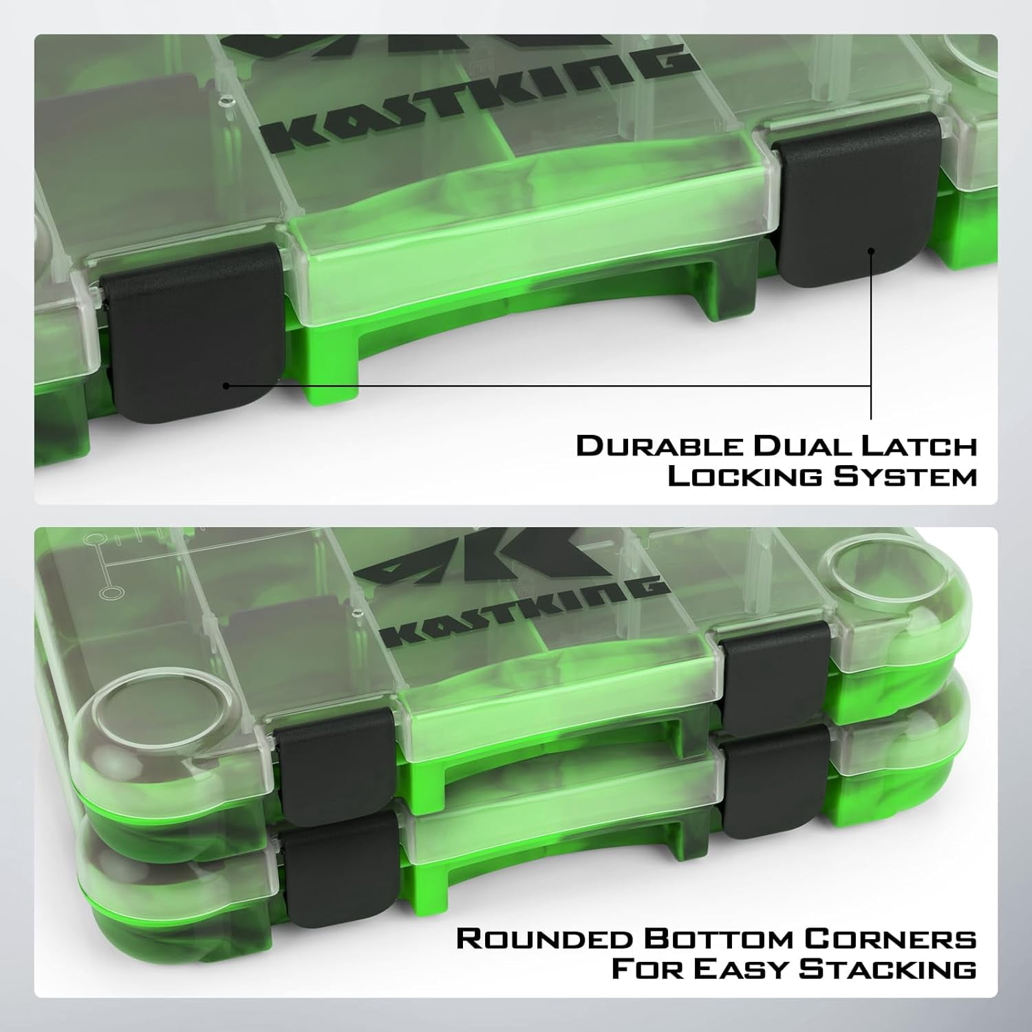 KastKing Tackle Box, Plastic Tackle Trays, 4 Packs Lure Boxes Terminal Tackle -Bait Vault