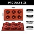 thumbnail image 6 of ROSOZ Set of 2 6-Cavity Swirl Donut Mold, Heavy Duty Silicone Pan for Cakes, Chocolate, and Baking, 6 of 7