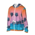 thumbnail image 2 of Fotbe Beach with Palm Trees Men's Women's UPF 50+ Sun Protection Jacket Hooded Cooling Shirt with Pockets Hiking Outdoor Performance-3X-Large, 2 of 9