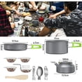 thumbnail image 4 of Camping Cookware Kit,outdoor Cooking Set With Kettle,lightweight Camping Pot And Pan For 2 To 3 People Camping,hiking,picnic, 4 of 4