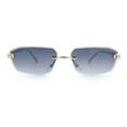 thumbnail image 6 of Luxury Gangster Rimless Jaguar Head Hinge Showy Sunglasses Gold - Smoke, 6 of 8