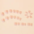 thumbnail image 2 of Press on Nails GUAACCB, corto cuadrado, francés, rosa y blanco, 24 unidades, 2 of 7