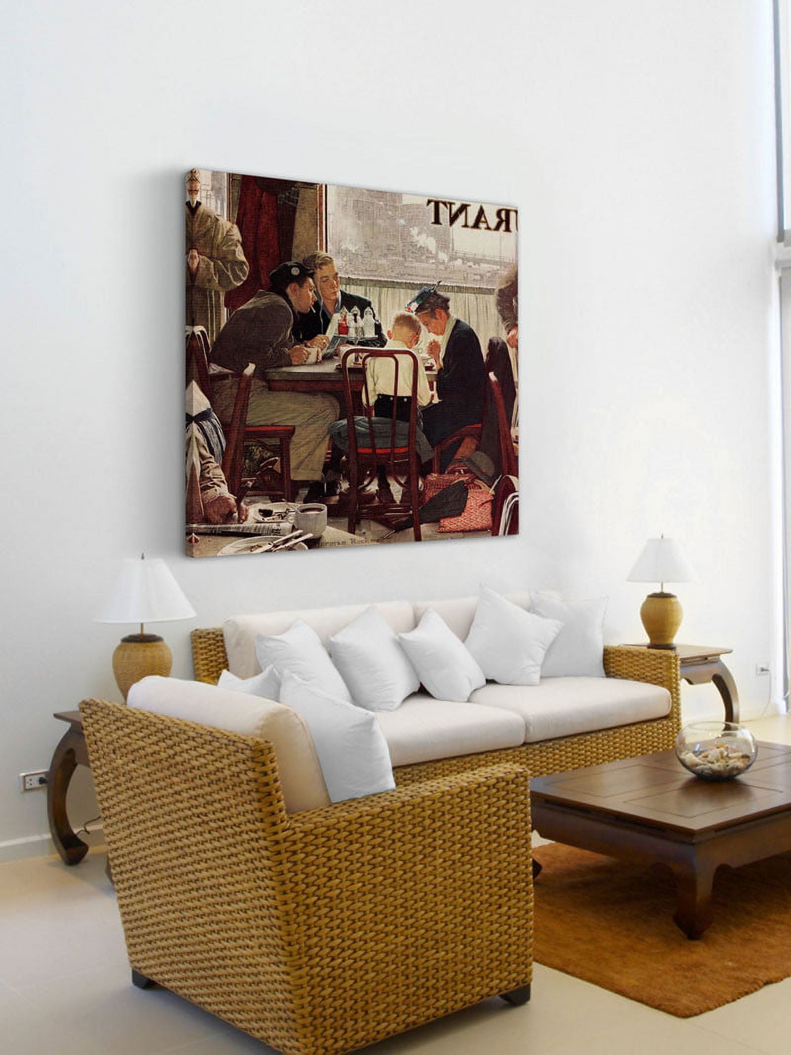 Marmont Hill Saying Grace by Norman Rockwell Canvas Wall Art