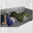 thumbnail image 6 of Iceland Soft Flannel Fleece Throw Blanket, Outdoor Scene Atmosphere Shot of Kirkjufell Cloudscape Mountains Oceanic, Cozy Plush for Indoor and Outdoor Use, 50" x 70", Multicolor, by Ambesonne, 6 of 6