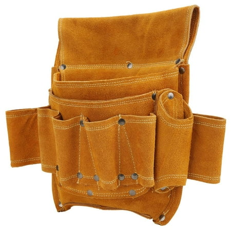 

Tebru Tool Waist Bag Thickened And Multifunctional Cow Leather Hardware Tool Storage Tool Bag