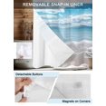 thumbnail image 3 of No Hook Shower Curtain with Snap in Liner,Blue Ocean Summer Beach Waterproof Bath Curtain Double Layers with See Through Top Window,Seascape Seaside Vacation Hotel Shower Curtains 72x72in, 3 of 9