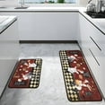 Chef NonSlip Kitchen Rugs Set (17x30+17x47 Inch), Washable, Fat Chef