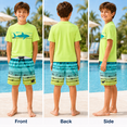 thumbnail image 2 of Big Chill Boys' Rash Guard Set - UPF 50+ Short Sleeve Swim Shirt and Bathing Suit Trunks - Swimwear Set for Boys (4-14), 2 of 7