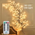 thumbnail image 6 of Warm White LED Branch Light Decorative Night Light, 96 LED Dimmable USB Wall Lamp with Remote, Flexible Bedroom Decor for Reading Relaxation, 6 of 7