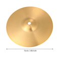 thumbnail image 3 of Cymbales en Laiton de 8 Pouces pour Débutants, Instruments de Percussion (Doré), 3 of 3