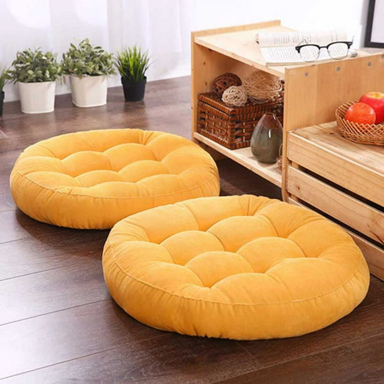 HUALEMEI Super Soft Breathable Tatami Floor Cushion Thicken Seat Cushion  Extra-Large Chair Cushions Pillow for Living Bedroom Sofa-A