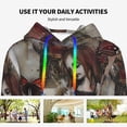 thumbnail image 4 of Lsque Vintage Collage Girl Butterfly Pattern Casual Women's Hoodie,Hooded Sweatshirt with Kangaroo Pocket,Pullover Hoodie with Eye-catching Drawstrings-X-Large, 4 of 7