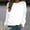 White, variant on Yteetum Green Womens Sweatshirt Casual Round Neck Solid Color Long Sleeve Sweatshirt Top Ladies Fashion Comfortable Crew Neck Hoodless Sweatshirt-Summer