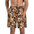 thumbnail image 2 of Uemuo Dogs Different Breeds Pattern Men's Swim Trunks Hawaiian Beach Bathing Suit Swimsuits Beach Quick-Dry Shorts with Pockets-X-Large, 2 of 9
