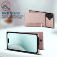 thumbnail image 4 of Dteck for iPhone 16 Plus Case, Shockproof Magnetic Protective Zipper Pocket Purse Handbag Shoulder Strap Stylish Protective Cover, Rosegold, 4 of 6