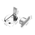 thumbnail image 3 of 2pcs Solid Stainless Steel Invisible Suction（Silver）, 3 of 5