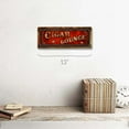 thumbnail image 3 of Framed Cigar Red Lounge 4"x12" Metal Sign, Wall Décor for Home and Office, 3 of 4