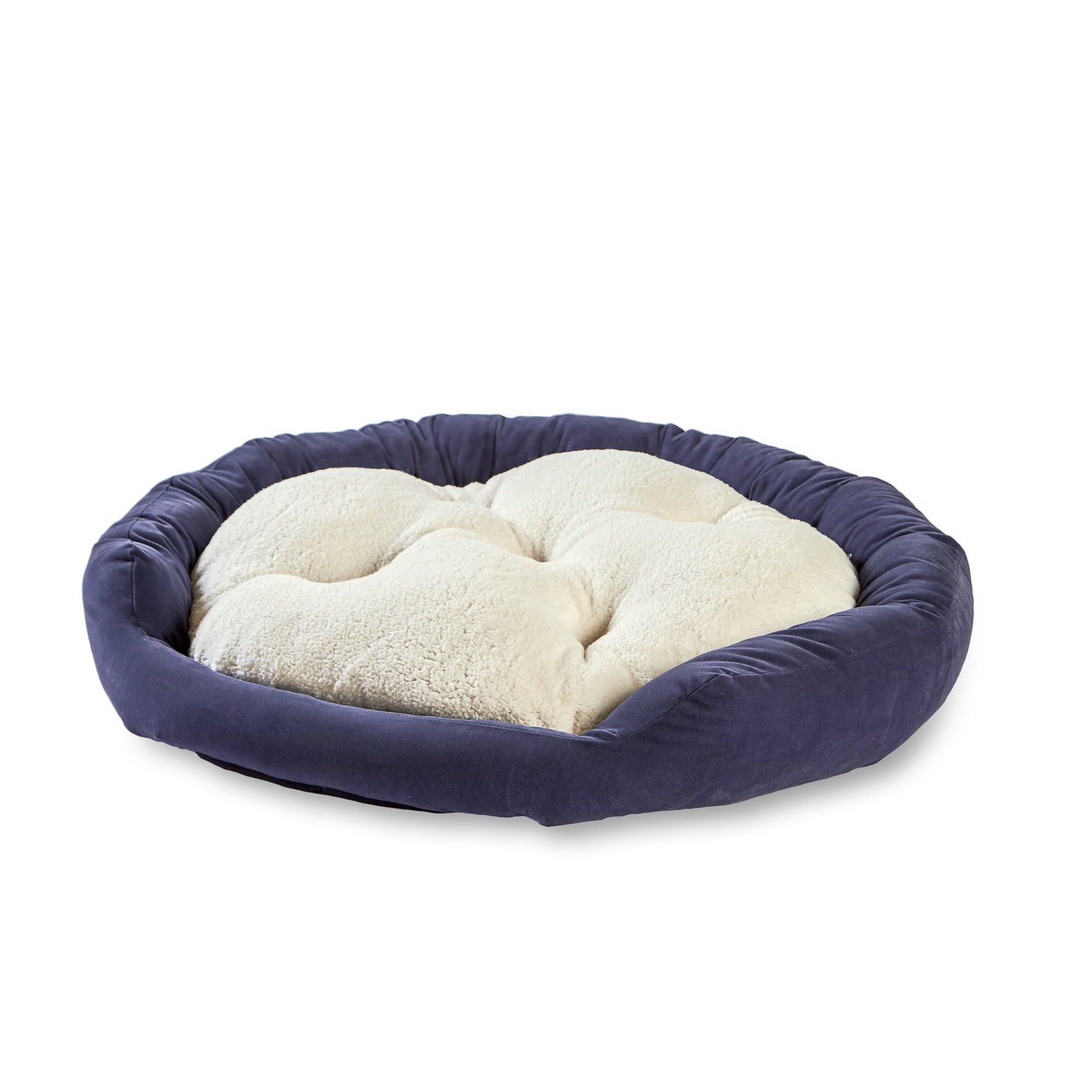 Happy Hounds Murphy Deluxe Donut Dog Bed, Denim, Medium (32 x 32 in.)