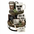 thumbnail image 1 of 1 Set Of Coffee Bar Decoration Logo Farmhouse Layered Tray Decoration Coffee Wood Logo Mini Coffee Cup Wood Pearl Ring Rural Layered Tray Kitchen Table Decoration Coffee Tier Tray Tray Decorations for, 1 of 4