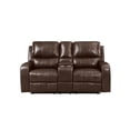 thumbnail image 4 of New Classic Furniture Linton 2-Piece Leather Manual Sofa & Loveseat Set in Brown, 4 of 14