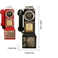 thumbnail image 4 of Cateissary Modelo de teléfono vintage de resina, montado en la pared del hogar, para teléfono decorativo de resina para hotel en casa y Decoración del hogar rojo, 4 of 6