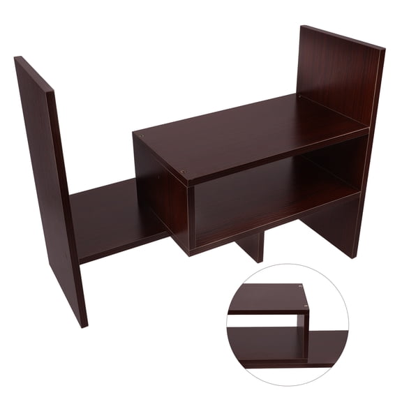 WHAMVOX Desktop Bookcase Book Storage Organizer Bookshelf Modern Tabletop Storage Rack