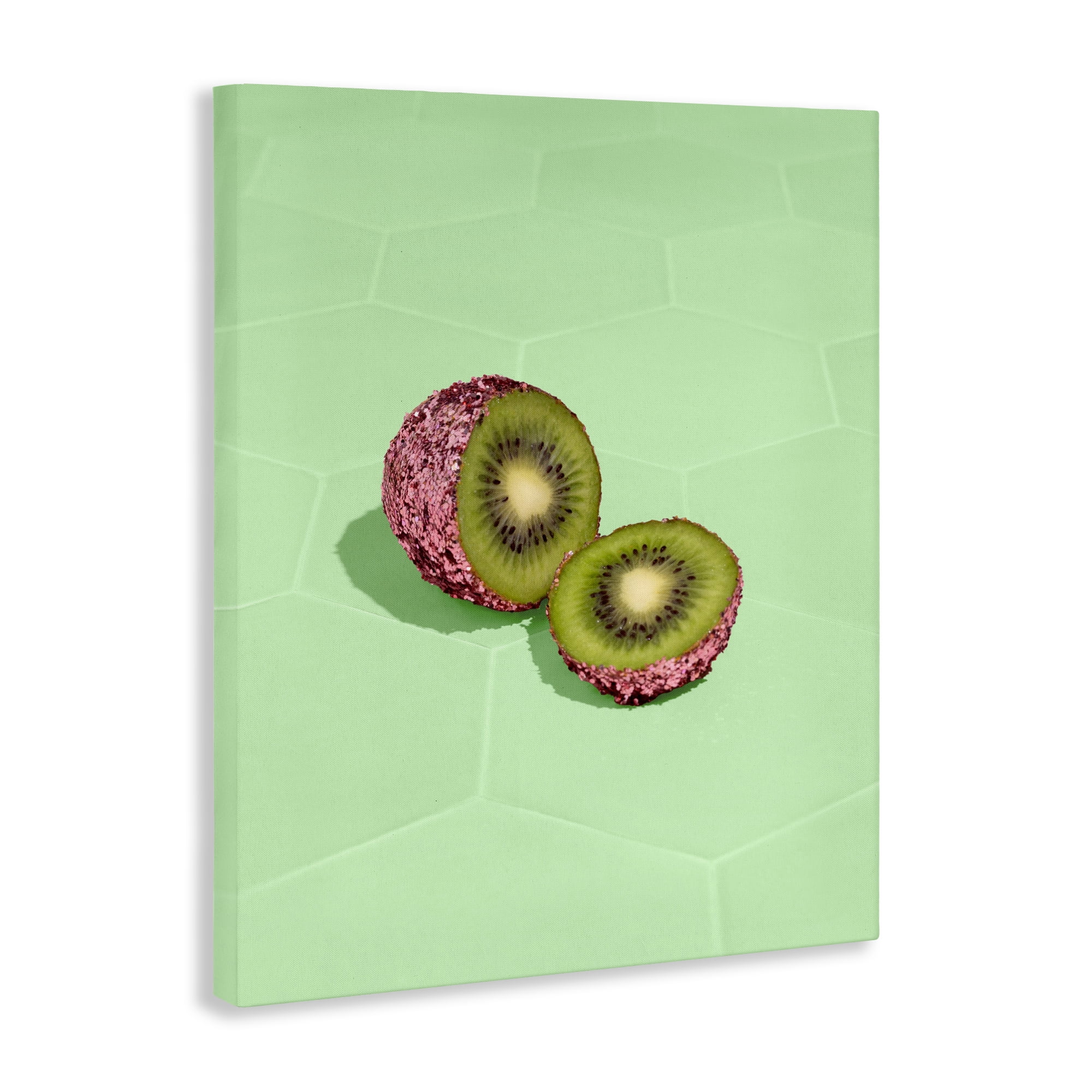 Stupell Industries Green Glimmer Kiwi Canvas Wall Art, design by LISH Creative