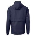 thumbnail image 3 of Men's Cutter & Buck Blue New York Giants Charter Eco Recycled Anorak Half-Zip Jacket, 3 of 3