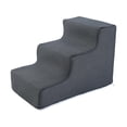thumbnail image 3 of Fzaqwen Cat Ramp Dog Stairs Ladder Lightweight Puppy Stairs Soft and Comfortable Machine L 3 Step Dark Grey, 3 of 9