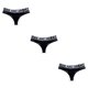 thumbnail image 5 of Minnieouse Tanga femenina malla sin costuras T espalda letra impresa ropa interior Tanga elástico talla grande Yoga calzoncillos calzoncillos Type1 NO1, 5 of 6