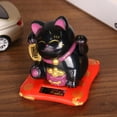 thumbnail image 2 of Lucky Fortune Cat Cute Shaking Hands Solar Riqueza Agitando Figuras Blanco, 2 of 5