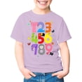 thumbnail image 3 of WOYY Short Sleeved Tee for Girls Summer Casual Digital Print O-Neck T Shirt, Sizes 3-14, 3 of 3