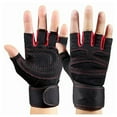 thumbnail image 2 of Guantes de Fitness Xihbxyly para Deportes Al Aire Libre Medio Dedo Palma Ejercicio Mancuernas, 2 of 2