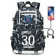thumbnail image 2 of Mochila escolar con USB para adolescentes y estudiantes, con diseño de estrella de fútbol deportivo, para hombres y mujeres, para viajes de ocio, 2 of 6