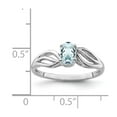 thumbnail image 4 of Sterling Silver Rhodium-plated Aquamarine Ring, 4 of 7