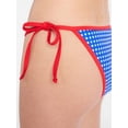 thumbnail image 4 of No Boundaries Stars and Stripes Low Rise String Swim Bottoms, Women's XXS-XXL, 4 of 5