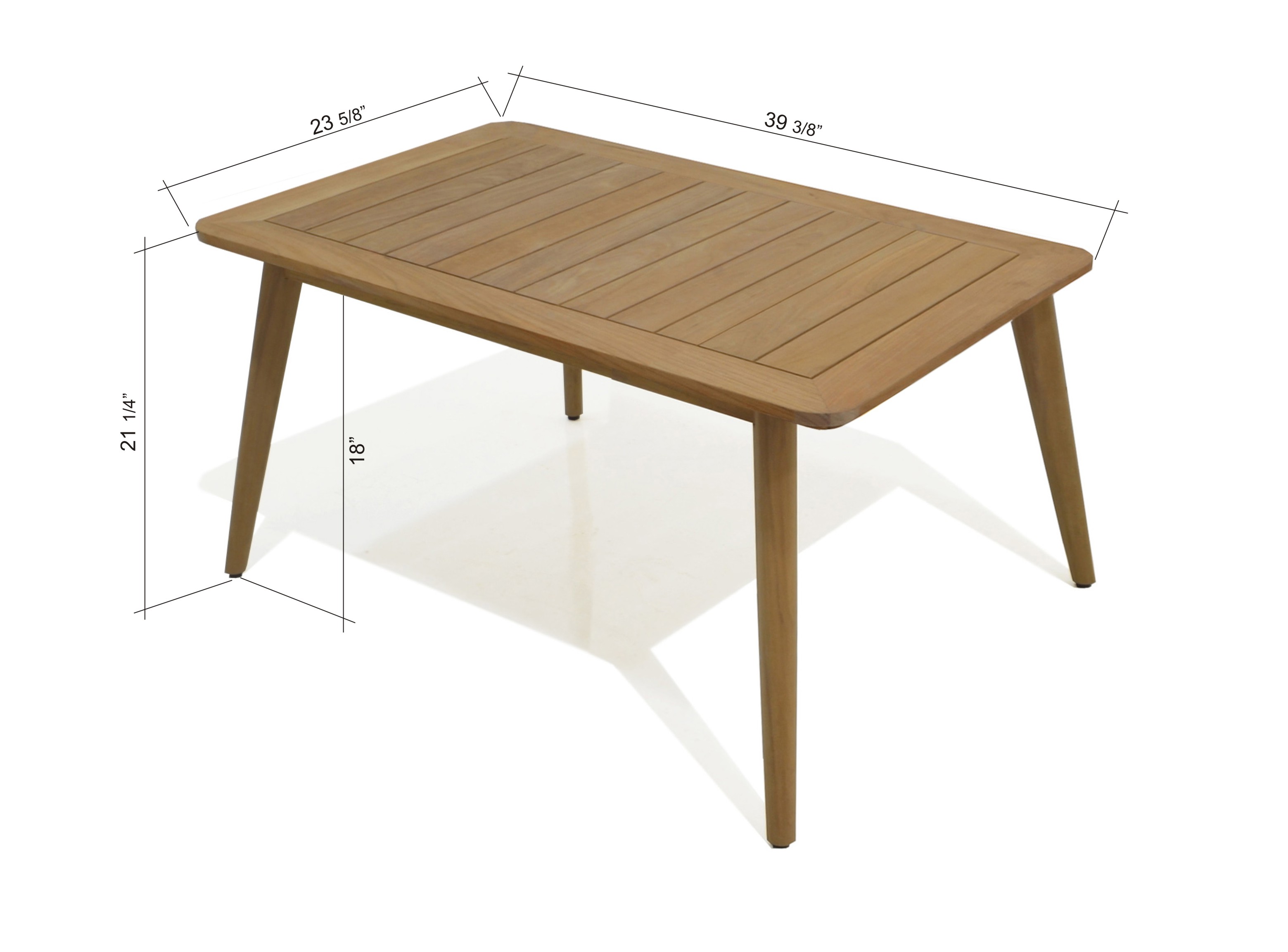 Amazonia Lement Teak Patio Rectangular Coffe Table