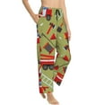 thumbnail image 2 of Junzan Cartoon Fire Truck Women'S Pajama Pants Drawstring Comfy Sleep Bottoms With Pockets, 2 of 9
