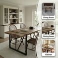 thumbnail image 4 of CasaGlajore 55" Modern Industrial Dining Table with MDF Tabletop and Matte Black Metal Legs, 4 of 6
