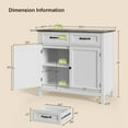 thumbnail image 2 of Coffee Bar Cabinet, Lofka 35.4” Kitchen Pantry Storage Cabinet with Adjustable Shelves and 2 Drawers for Dining Room & Entryway, Gray, 2 of 8