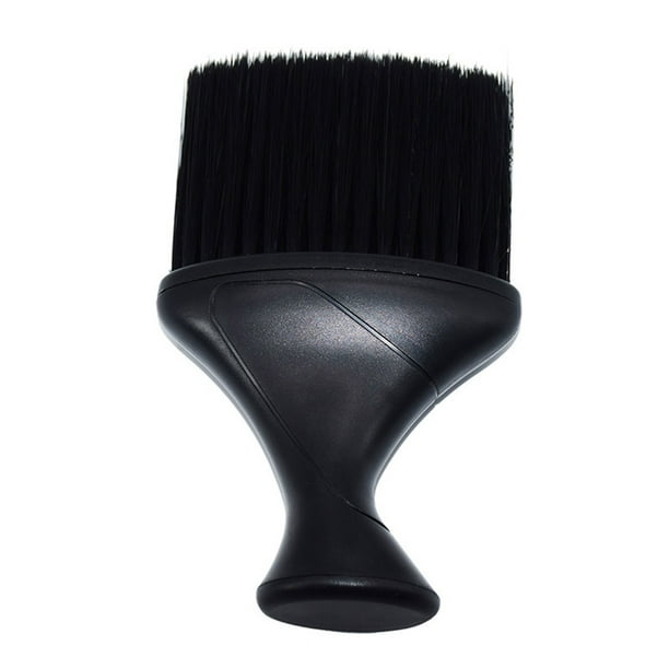 Cepillo plumero para el cuello de barbero, kit de corte de pelo, cepillo de depilación profesional para peluquería (negro)