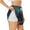 White, variant on Starry Sky Moon Wolf Leader Pattern Women's 2 in 1 Athletic Running Shorts High Waisted Workout Casual Gym Sweat Shorts with Comfy Liner Zipper Pockets-