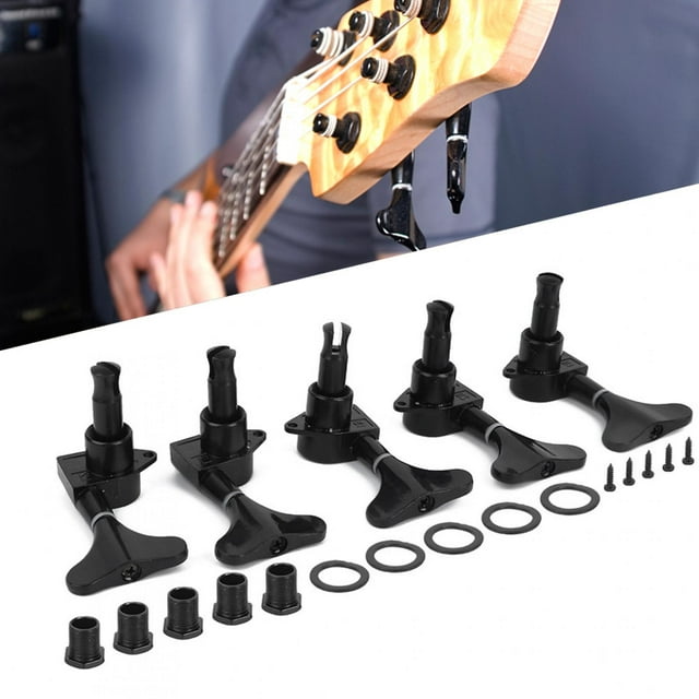 Accordeur de Guitare Basse Compact, Structure Métallique, Antirouille et Anti-corrosion avec Accessoires d'Instruments de Musique à Engrenages Internes de Haute Qualité