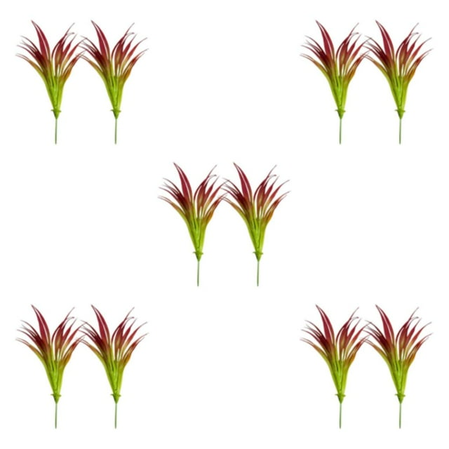 Kearding 2 piezas de plantas falsas respetuosas con la piel, plantas de Color artificiales ecológicas para un rojo seguro y elegante Type2 NO2