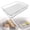 Clear, variant on XIPYYKM Plastic Drain Tray Bottle Cup Dish Drying Rack for Kitchen Countertop Drain Board Dishwasher Drip Pan Perfect for Sink, Coffee Table Vegetable and Fruit Strainer Food Filter Serving Tray