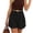 Black, variant on Work Shorts for Women Summer High Waisted Wide Leg Loose Fit Flowy A Line Businees Casual Shorts