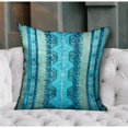 thumbnail image 3 of Plutus Alexandrite Stripe Green Geometric Luxury Throw Pillow Double sided 18" x 18", 3 of 4