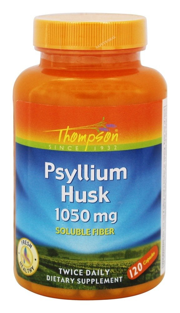 Thompson Psyllium Husk Soluble Fiber 1050 mg. 120 Capsules